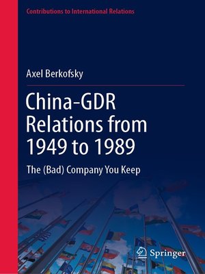 cover image of China-GDR Relations from 1949 to 1989